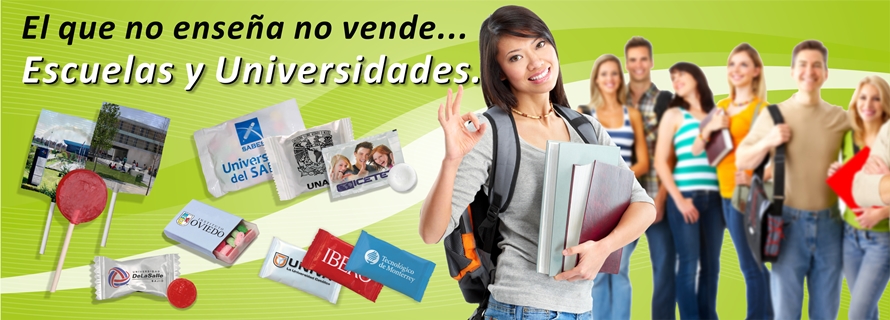 Dulce publicitario en la escuela o universidad.
